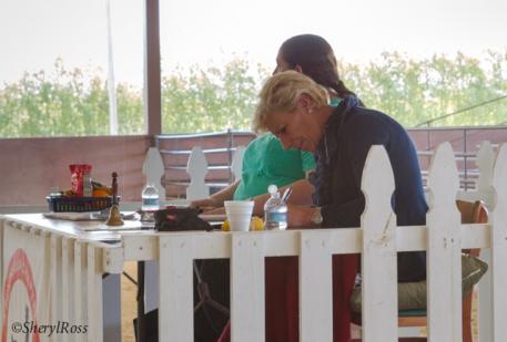 Olympic judge Francis Verbeek from the Netherlands stayed on to do a clinic following the show. Photo: Sheryl L Ross