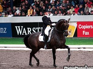 Lisa Wilcox and Rohdiamant at Aachen in 2000.