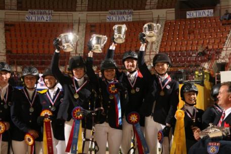 The awards ceremony was held this afternoon for the ,000 Randolph College/ USEF Prix des States Team Championship. Zone 5 took home the gold medal and Team Title.