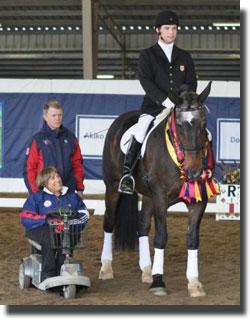 Hope in Del Mar CPEDI3* 2011 with Jonathan Wentz on NTEC Ritcher Scale and his trainer/sponsor Kai Handt. (Lindsay McCall)