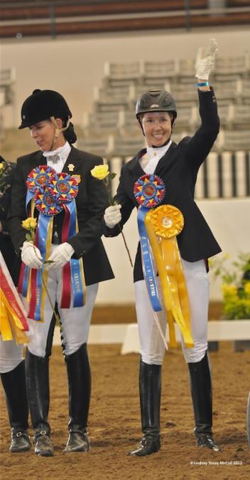Courtney King-Dye celebrates her first competition as a para equestrian 