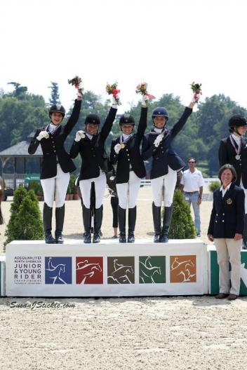 Team Quebec takes Gold in the FEI North American Junior Championship at the Adequan FEI North American and Young Rider Championships. (Photo: SusanJStickle.com)