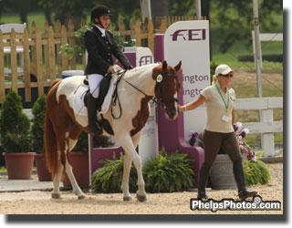 Sydney Collier, age 13 and Rebel Chip enter the Rolex Arean at the Kentucky Horse Park, site of the 1010 Alltech/FEI World Equestrian Games
