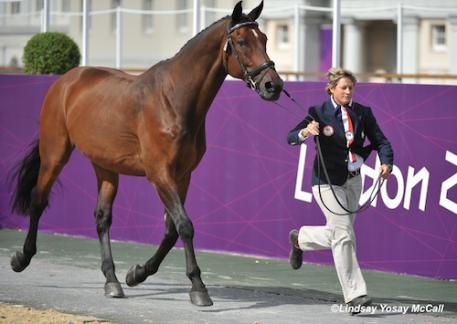 Lord Ludger (ridden by Rebecca Hart of USA) and Chef d'Equipe Missy Ransehousen  (Photo: Lindsay Yosay McCall)