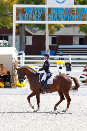 Ashley Holzer and Jewel's Adelante - First Place in the FEI Grand Prix for Special at Dressage at Devon CDI-W held Sept. 26-29, Devon, PA. (Photo: SusanJStickle.com)