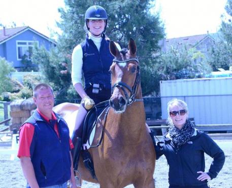 Scott Hassler with Sigrid Wolff on Sir Pegasus and owner Kristin Thielsen (Alex Holland/Cavallis)