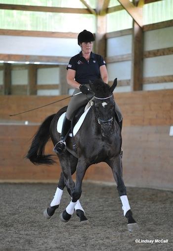 Mary Jordan and Sebastian doing a half-pass Photo (C) Lindsay McCall