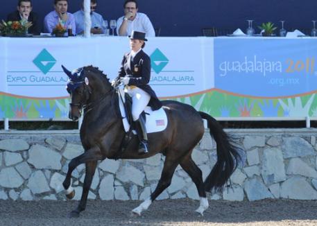 Gold Medal USA Dressage Team member at the 2011 Pan American Games, Marisa Festerling and Big Tyme finished third in the individual Intermediaire I Test.(Photo: Diana de Rosa)