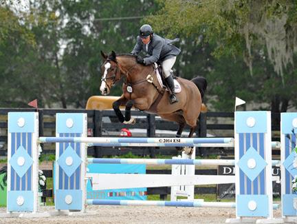 Aaron Vale and Gems Bond were the ones to beat in the ,500 Brook Ledge Open Welcome 1.40m at HITS Ocala. ©ESI Photography