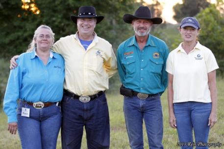 ACTHA at Kenny Harlow’s Cedar Creek Ranch.  From left to right, Robin Tilghman (Marketing for ACTHA), David Issenman, Kenny Harlow, and Nancy Issenman. 