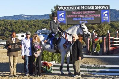 Aimee Hanson is thrilled to log her first grand prix win Photo: Sheri Scott