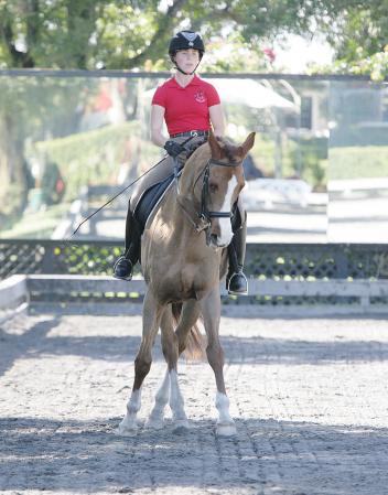Alexandra (Alex) Gainer Age, 20 yrs old, North Canton, Ohio, riding Princeton, 14 yr old, Thoroughbred at the 2014 WIT Program Photo: Betsy LaBelle
