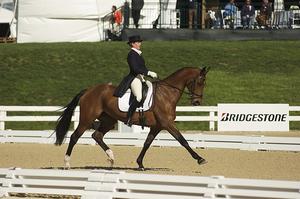 Alexandra Knowles and Last Call, as the top U.S. pair, won the Bridgestone Performance Moment of the Day at the Rolex Kentucky Three-Day Event, Presented by Land Rover. (Michelle Dunn photo)