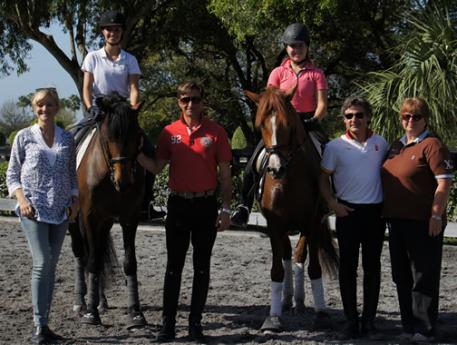 Kim Boyer, Chelsea Reed riding Kabileno, Daniel Martin Dockx, Kerrigan Gluch rifing Lentisco XVIII, Juan Manuel Munoz and Lendon Gray