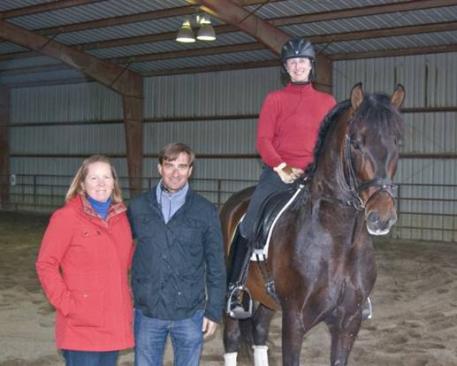 Angela Ridgway and Prix St Georges stallion Faralay III