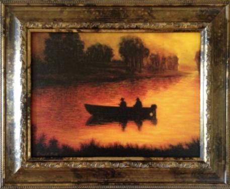 Beth’s painting: boat, a gift to her grandmother, who turned 93 in March 