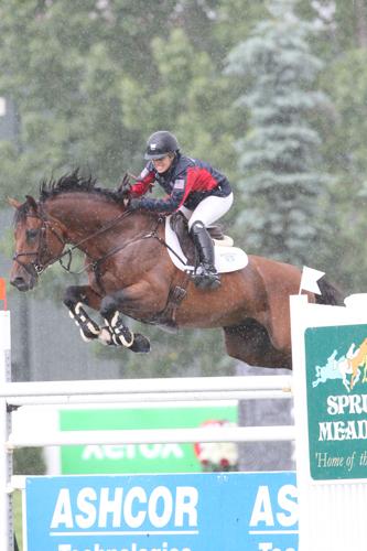 Ashlee Bond and Agrostar shined in round one and braved the rain in round two for their win in Saturday’s ,000 ASHCOR Technologies Cup. Photos © Spruce Meadows Media Services.