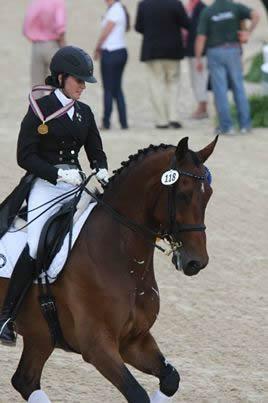 Ayden Uhlir (18-years-old) from Texas won the Individual Young Rider Gold Medal with her horse, Sjapoer, a 13-year-old KWPN(Contango x Jenia/Wolfgang) Photo: Victoria Trout