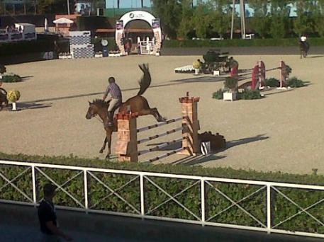 Tails are up and all ready to go at Real Club de Polo in Barcelona, Spain where the first warm-up class for the Furusiyya FEI Nations Cup™ Jumping Final 2013 got underway this afternoon.  FEI/LPpics 
