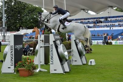 Ben Maher (GBR), pictured here with Cella at the Discover Ireland Dublin Horse Show, has jumped up to the top spot in the Longines Rankings. Photo: ES Photography.