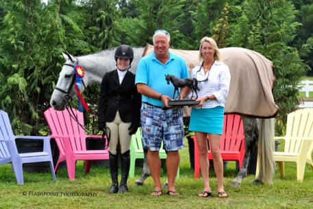 Bergen Sanderford and her own Kid Rock received the Hummel Perpetual Trophy from Classic Company President Bob Bell and Awards Coordinator, Robin McPhearson. Flashpoint Photography