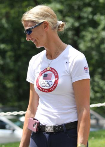 Heather Blitz doing a little shopping in the Vendor Village at the 2012 USEF Dressage Festival of Champions.Photo: Tigger Montague