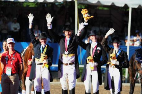 Dressage Team Canada Silver Medal at the 2011 Pan American Games (Photo: Diana de Rosa)