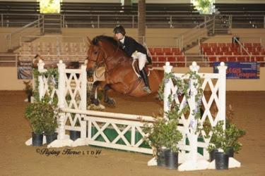 CeCe Manze earns another Top Junior Rider award in the &dollar;1,000 USHJA National Hunter Derby. Photo: Flying Horse Photography