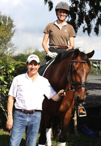 FEI 3* Judge Cesar Torrente and Olivia LaGoy-Weltz at the February Ride-a-Test clinic.