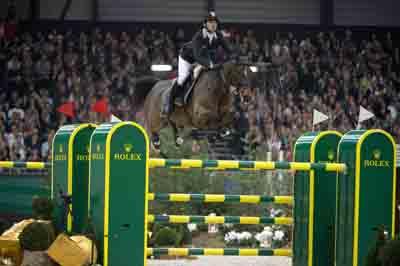 Steve Guerdat (SUI) and Nino des Buissonnets, winner of the Rolex Grand Prix, Geneva 2013 © Rolex/Kit Houghton