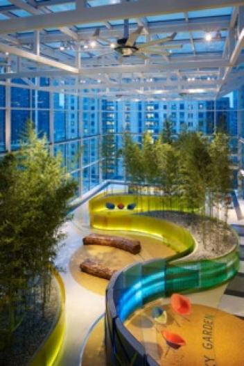  The Crown Sky Garden at Ann & Robert H. Lurie Children's Hospital of Chicago.