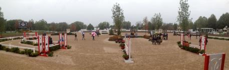 Riders walk the Skip Bailey and Patrick Boyle designed course for the IHJA Junior Medal Final. Photo by Emily Riden.