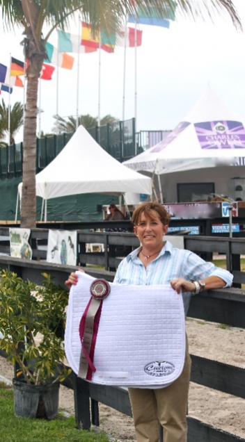 Shelly Francis was presented with the Custom Saddlery Most Valuable Rider Award at the 2013 Adequan Global Dressage Festival Wellington 5* CDI