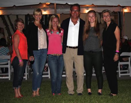 Terri Kane, Kim Boyer, Devon Kane, Michael Davis, Bebe Davis, and Sarah Davis at the Youth Dressage Championship dinner held at Diamante Farms