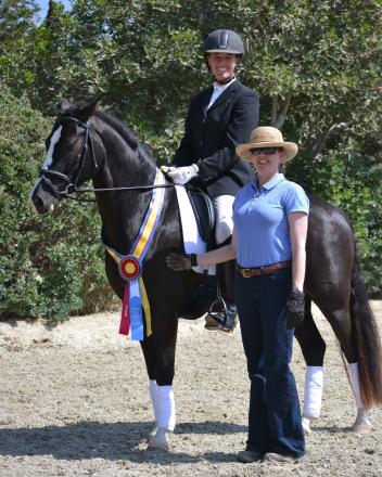Small but mighty: pony "Donar's Diablo" won the CDS Training Level Open Horse of the Year title, with rider Kelly Phillips and owner Kim Crandall. (Photo: Jennifer M. Keeler)