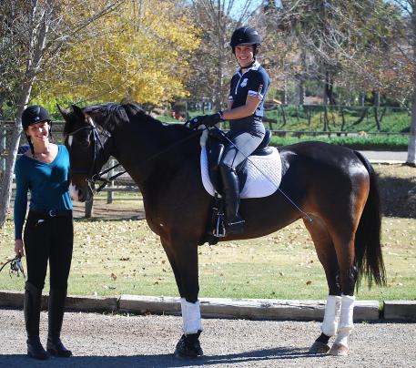 Owner Dana Williams with Verite and training grant recipient Para-Equestrian Ashleigh Flores-Simmons
