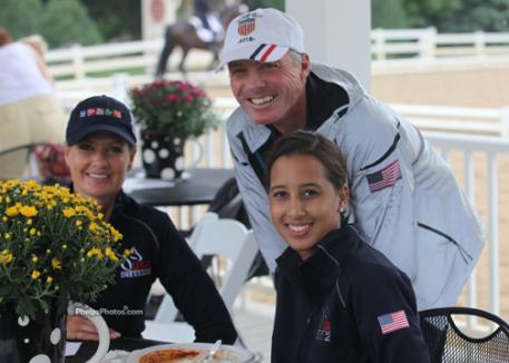 Jan Ebeling was on hand to coach his student Genay Vaughn of Elk Grove, CA Junior Young Rider Veteran who believes in the importance of the equitation program and won the 14 and older division with 81.000, 2013.
