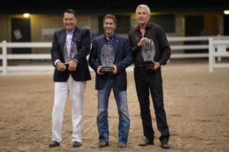 Equestrian Aid Foundation 2014 Luminary award recipients Mason Phelps Jr., Robert Dover and R. Scot Evans. Photo by Meg McGuire.