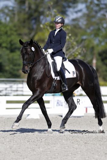 Fiderhit OLD and Nadine Buberl scored an 81.8% in the Five-Year-Old class at the Palm Beach Dressage Derby. (Photo: SusanJStickle.com)