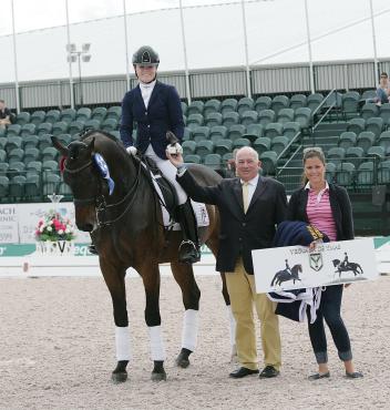 Barbara (Bebe) Davis and Rotano at the 2014 Florida International Youth Dressage Championships  Photo: Betsy LaBelle