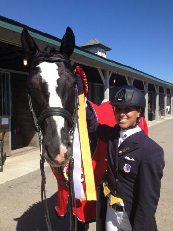 Photo: Genay Vaughn and Hanoverian stallion Donarweiss GGF, 2013 Brentina Cup Reserve Champions