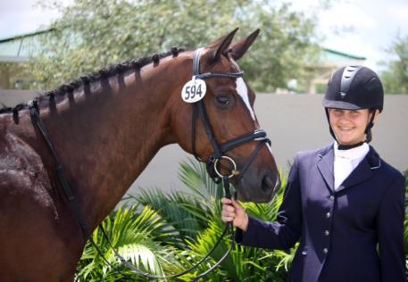 Claudia Gundersen and Mirage were the winners of the Custom Saddlery Young Ambassador Award during the GCDA May Show