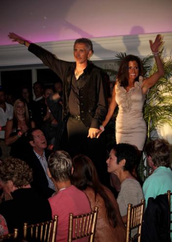 Charles and Lisa Tota of The Dressage Connection on the catwalk