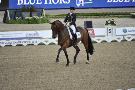 Isabell Werth and Don Johnson produced the best individual score on the opening day of the Blue Hors FEI European Dressage Championship at Herning, Denmark today to help put Germany in the lead at the halfway stage of the Team competition. (Photo: FEI/Kit Houghton)