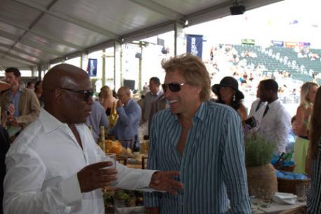 Jon Bon Jovi and LA Reid at the Hampton Classic Horse Show (c)ESI