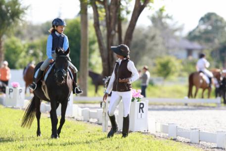 Karensa Muller coaching at the White Fences Super Bowl Schooling Show  Photo: www.sharonpacker.com