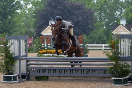 Kathleen Caya and Susan Schmitt's Conelly win a 3'3" Performance Hunter class. Photo By: Brenda Mueller/PMG