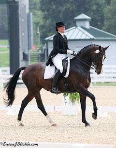 Megan Lane riding Caravella earned the Individual silver medal in the Young Riders Individual Test (Photo courtsey of SusanJStickle.com)