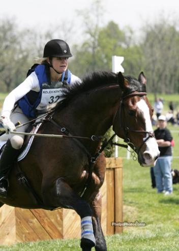 Jordan Linstedt moved from 50th place to 15th - soaring over the scores of the well established and expected winners.  What excitement for the very young rider on “Tullibards Hawkwind”.Photo: Diana Caparulo - phelpsphotos.com