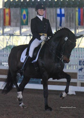 Adrienne Lyle and Wizard win the National Grand Prix Dressage test at the Gold Coast Opener. (Photo: Mary Phelps-phelpsphotos.com)